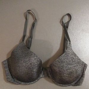 Victoria's Secret Uplift Semi Demi Gray Bra